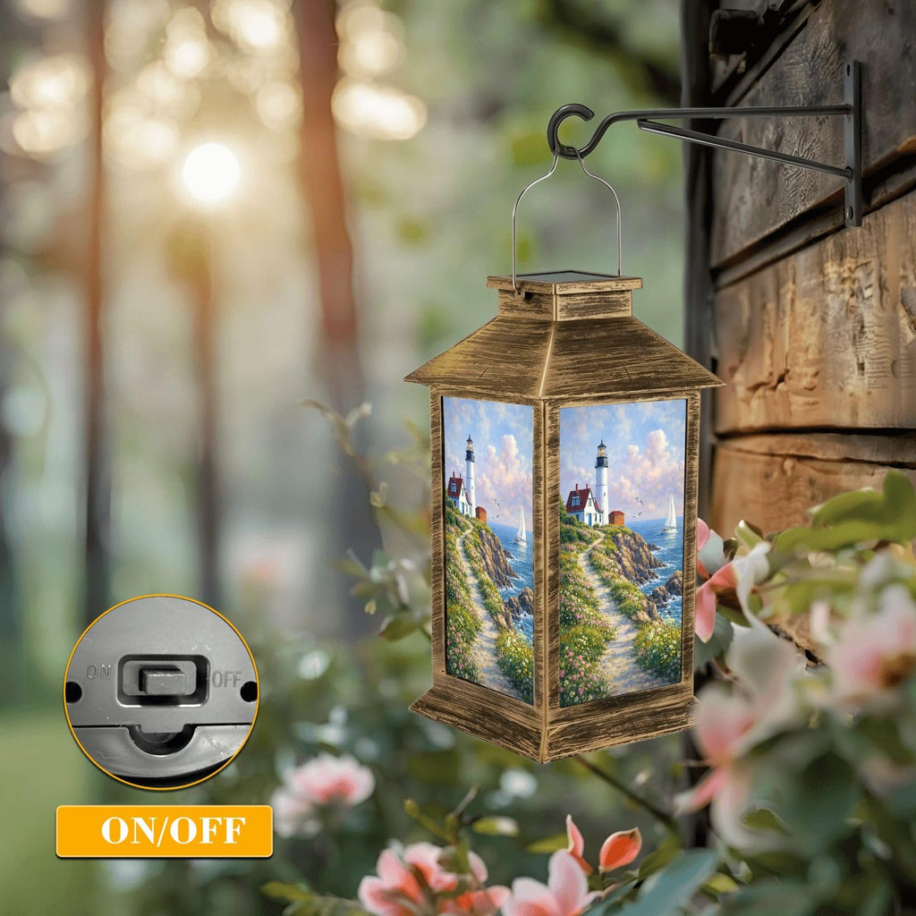 Solar Lantern Outdoor Waterproof LED Solar Lights Hanging Tabletop Lamp U50673