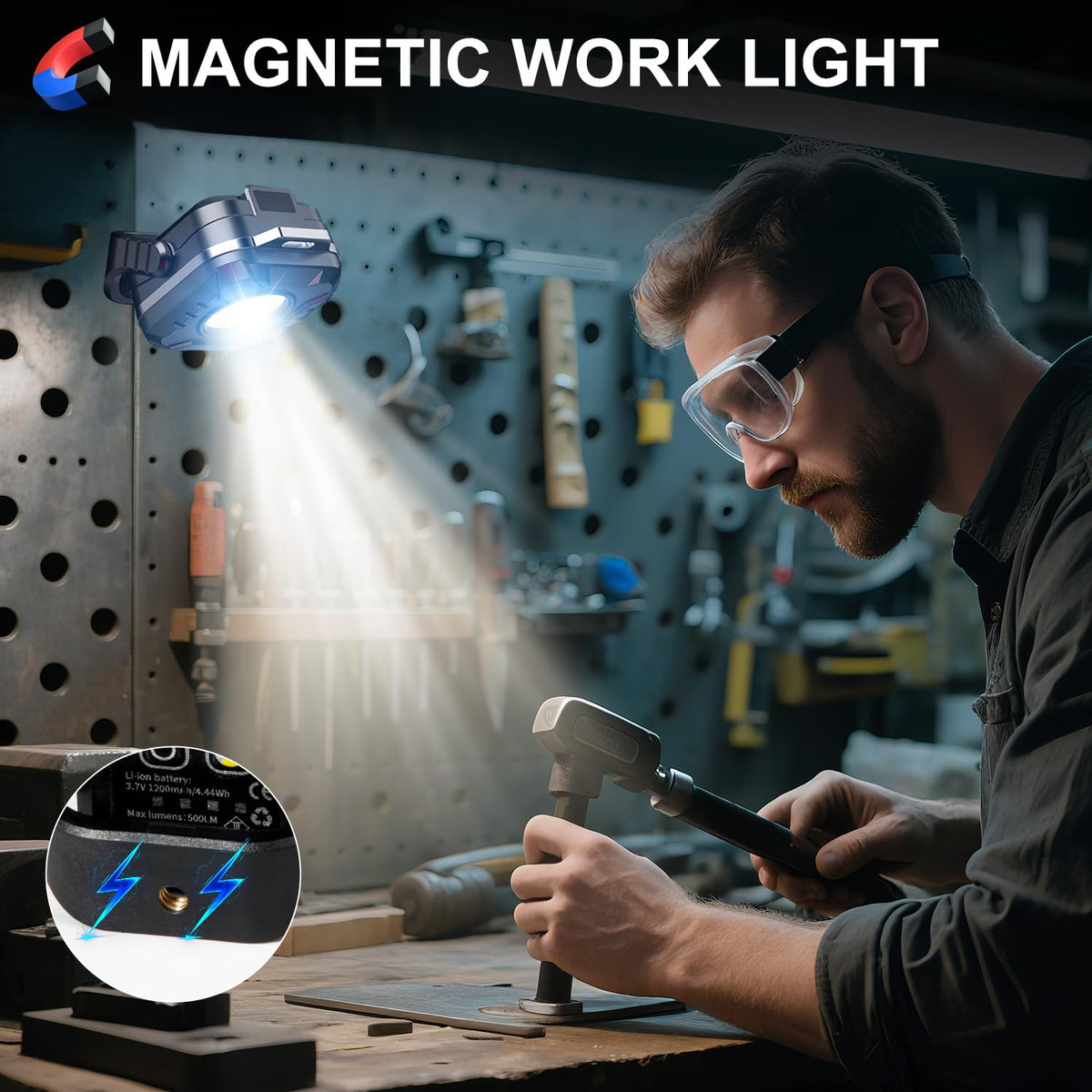 Rechargeable 500 Lumens Magnetic Work Light K628