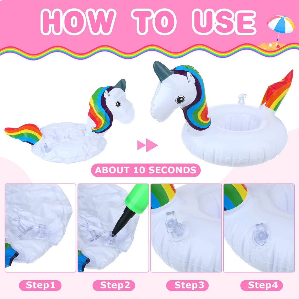 102 Pcs Inflatable Drink Holders with Air Pump J38537