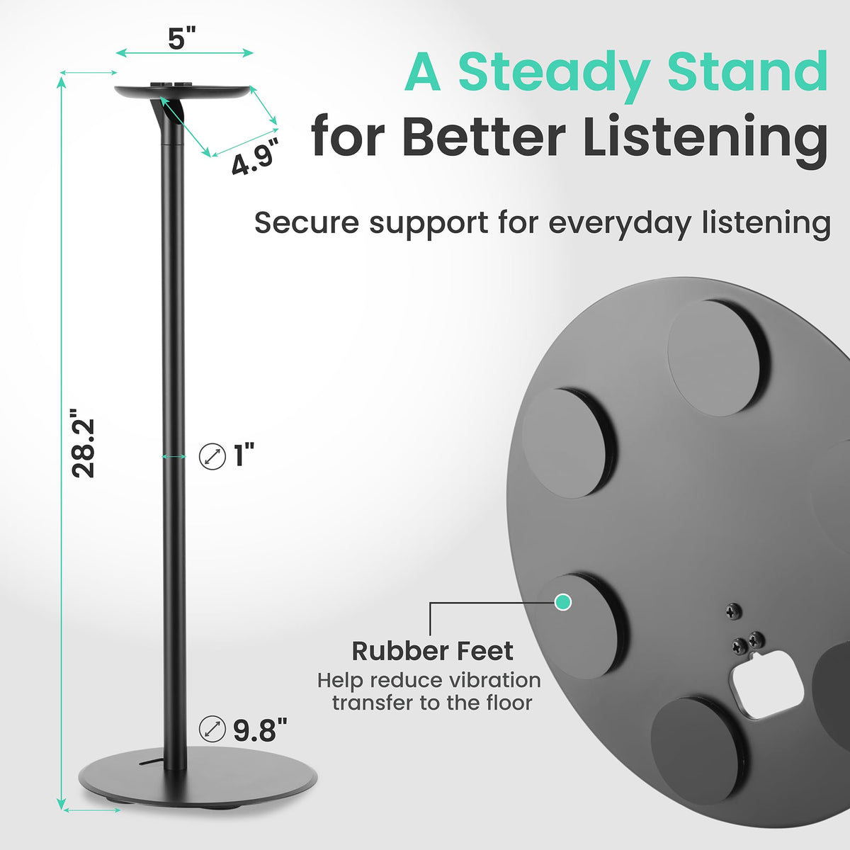 Black 2 Pack Speaker Stands P775