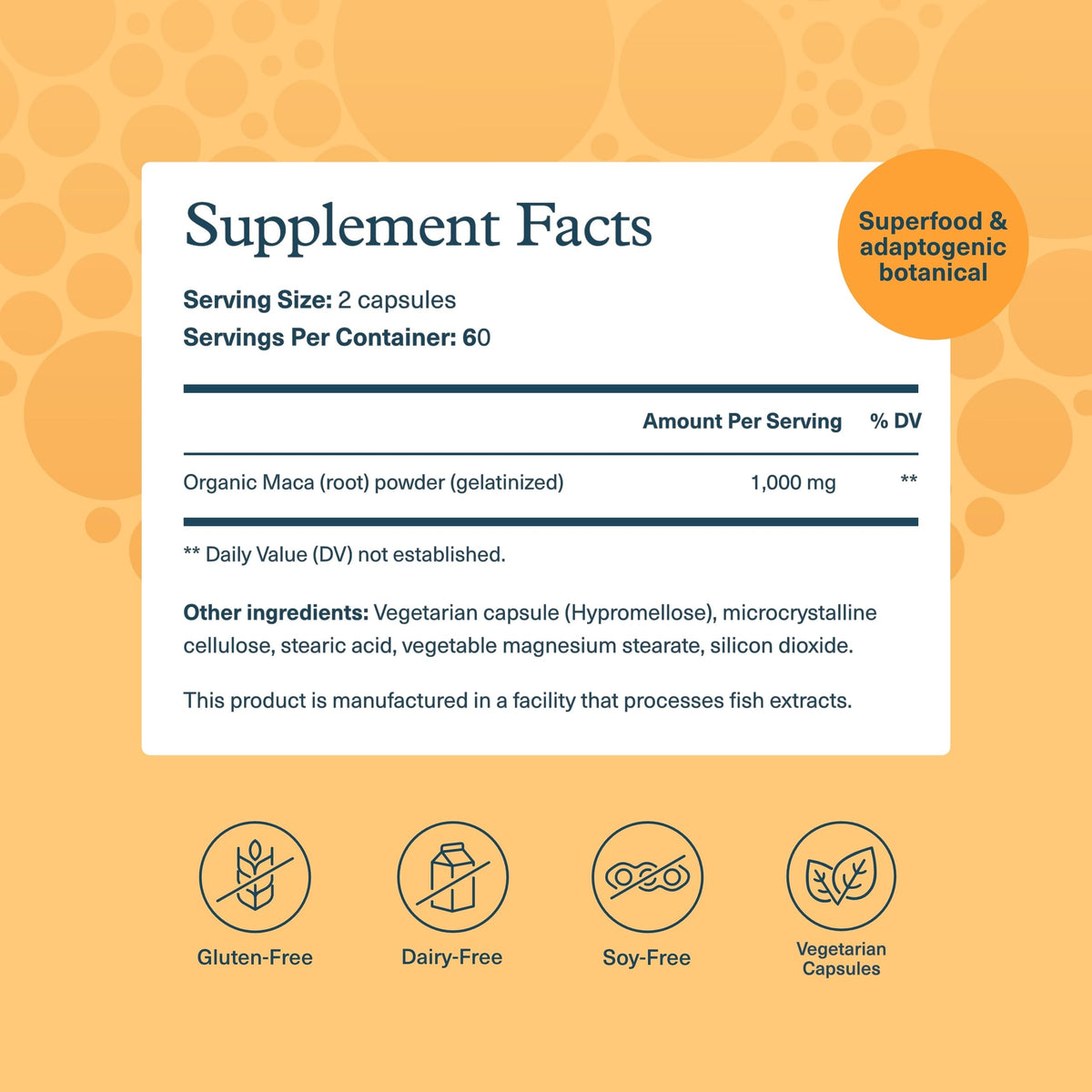 Maca Root 120 Vegetarian Capsules P828