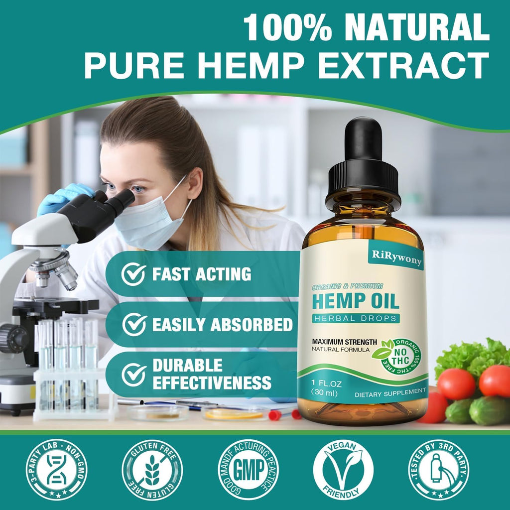 Organic Hemp Oil Drops 3-Pack F824