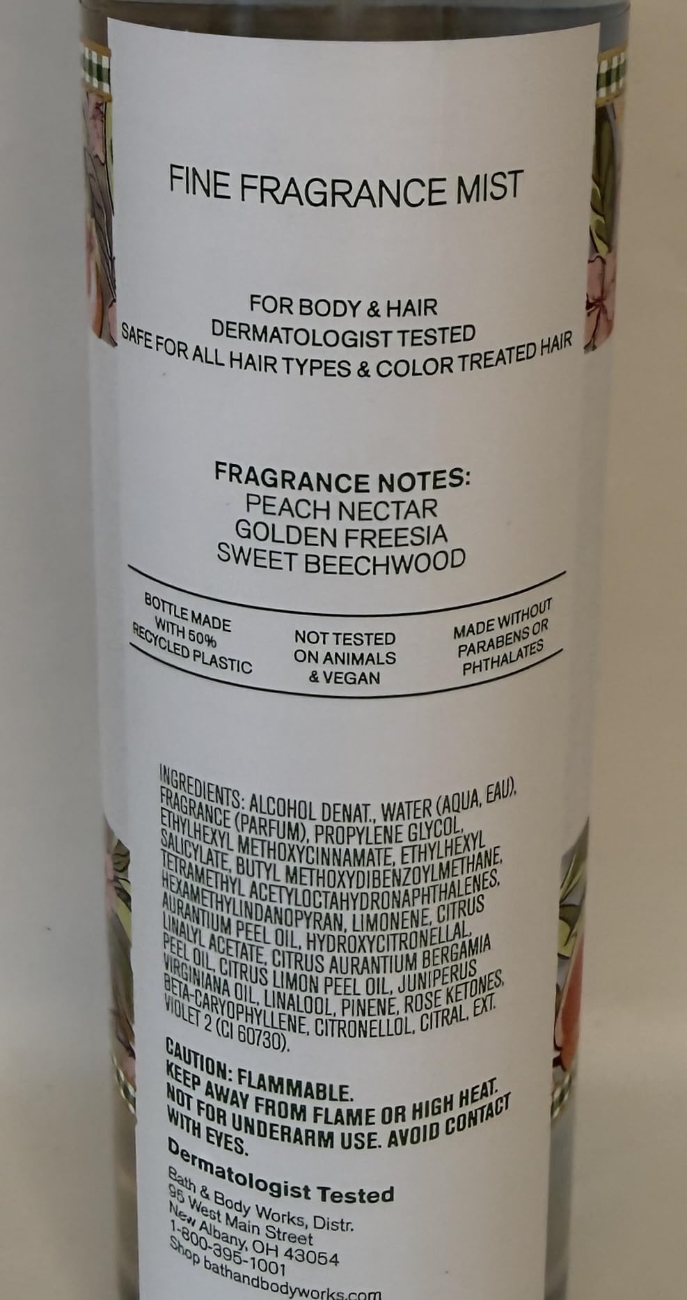 Peach Blossom & Nectar Fine Fragrance Mist 8 Ounces A1607