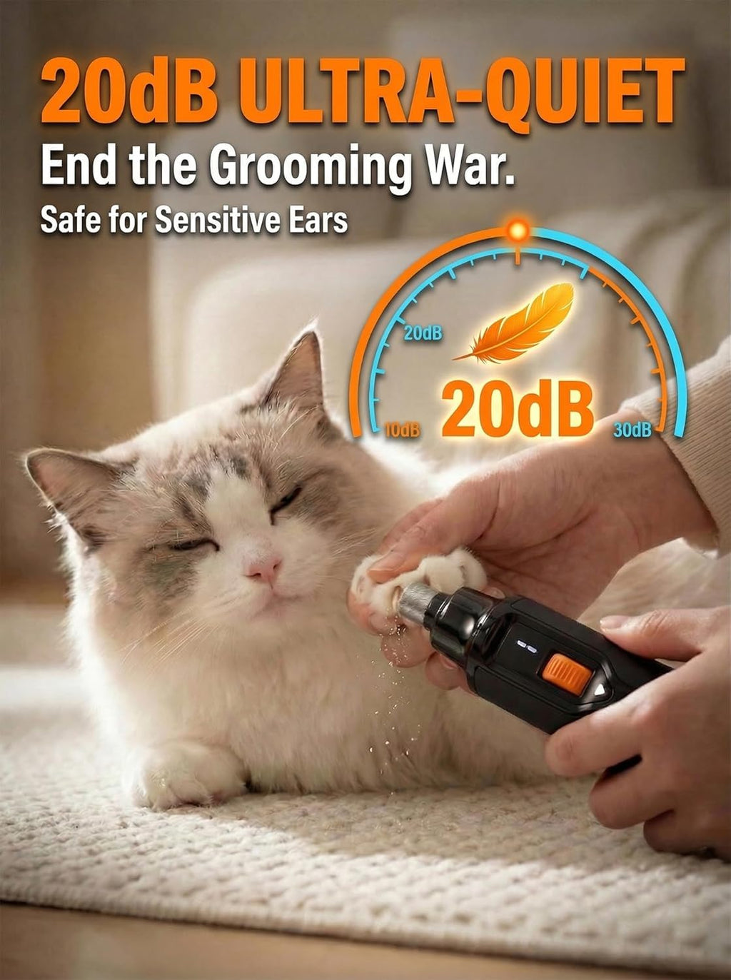Ultra Quiet Dog Nail Grinder M5380