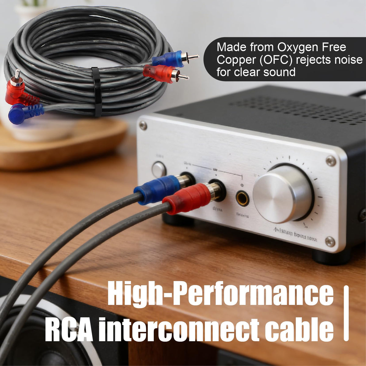 4 Gauge Audio Amplifier Wiring Kit 1200W CCA with Fuse & RCA E3627