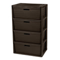 Brown 4-Drawer Storage Tower with Bins K255916