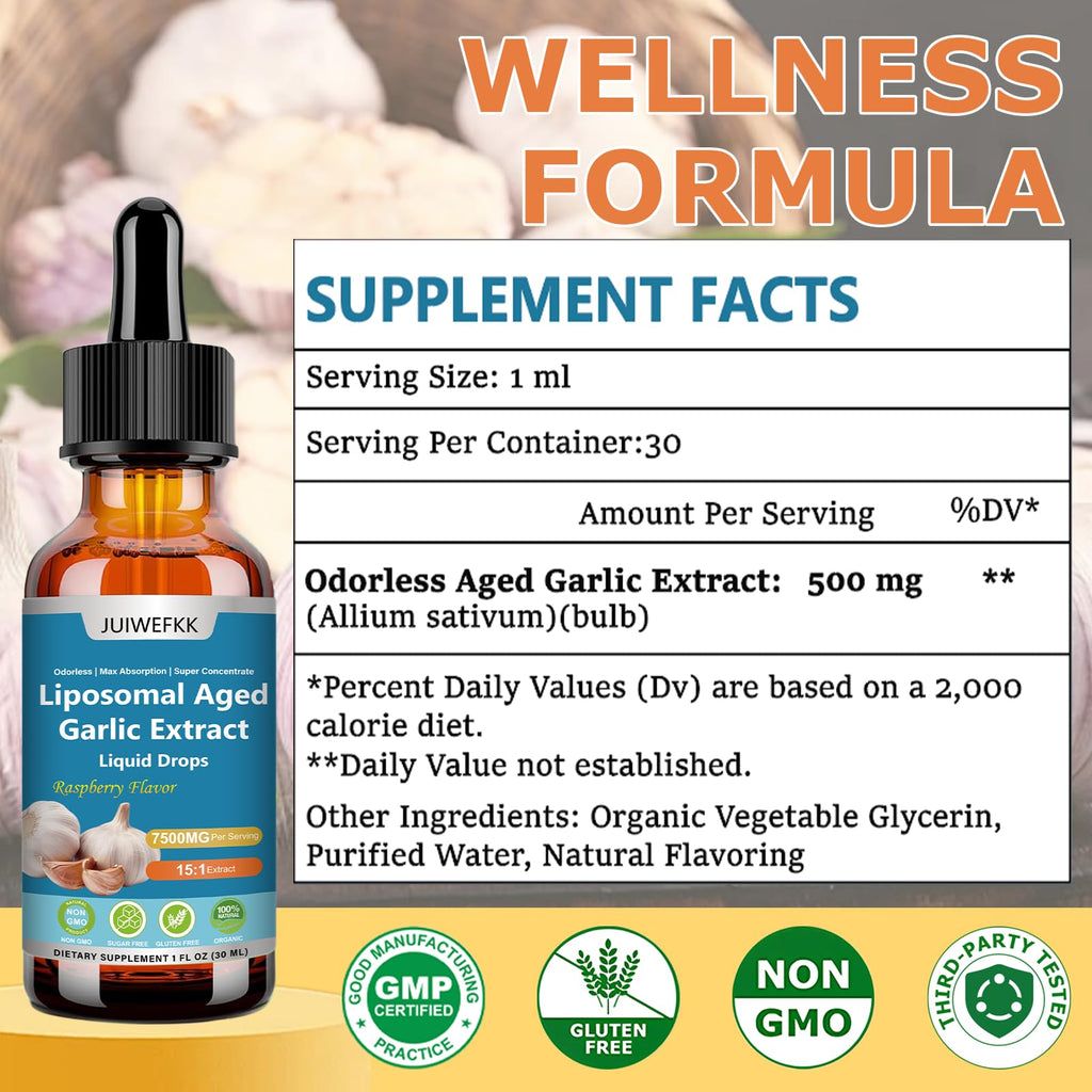 500mg Odorless Aged Garlic Extract Liquid Drop B1634