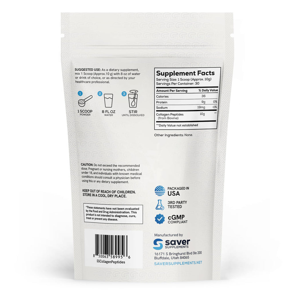 Collagen Peptides Powder, Unflavored, 10.58 oz T32687