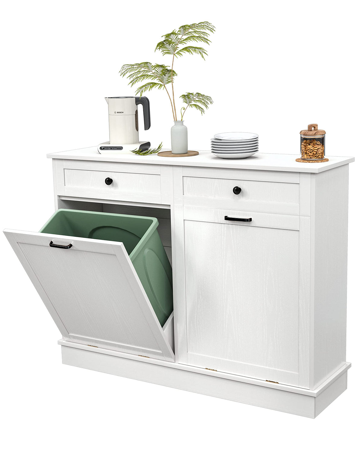 Double Tilt Out Trash Cabinet with Drawer X134