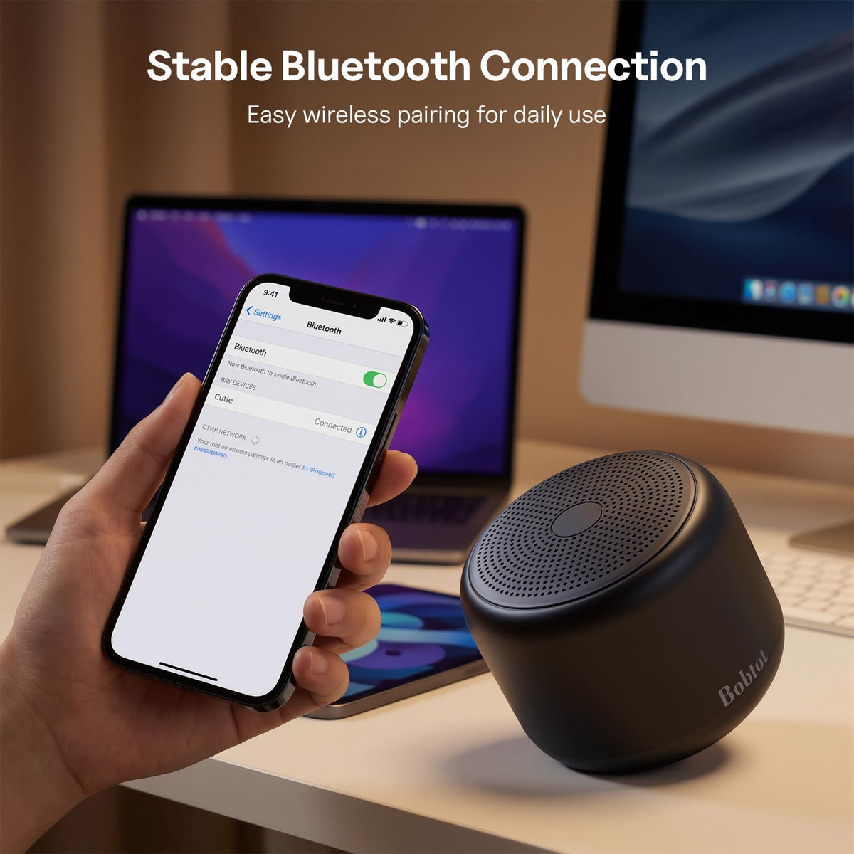 Portable Bluetooth Speakers with Strap Black U79446