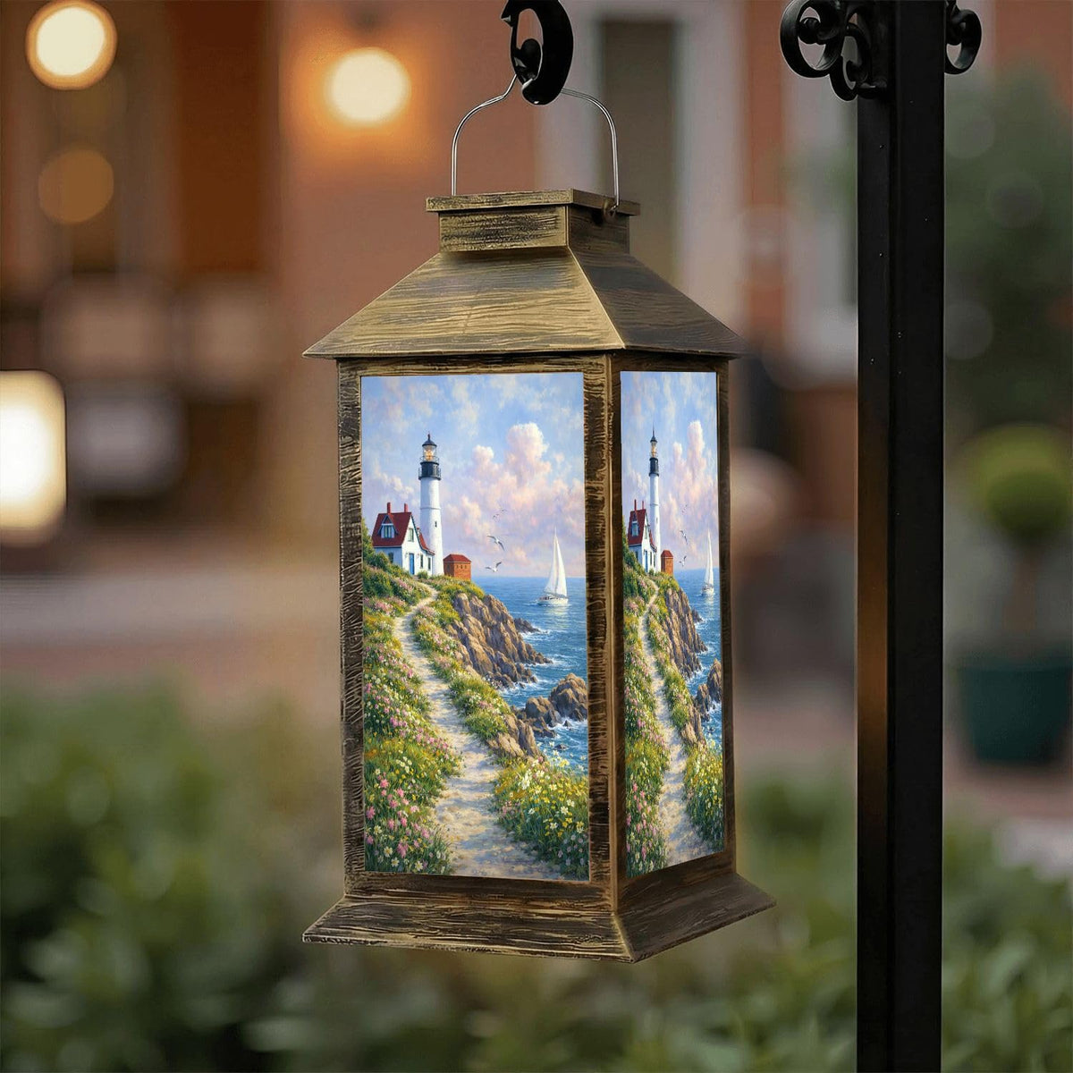 Solar Lantern Outdoor Waterproof LED Solar Lights Hanging Tabletop Lamp U50673
