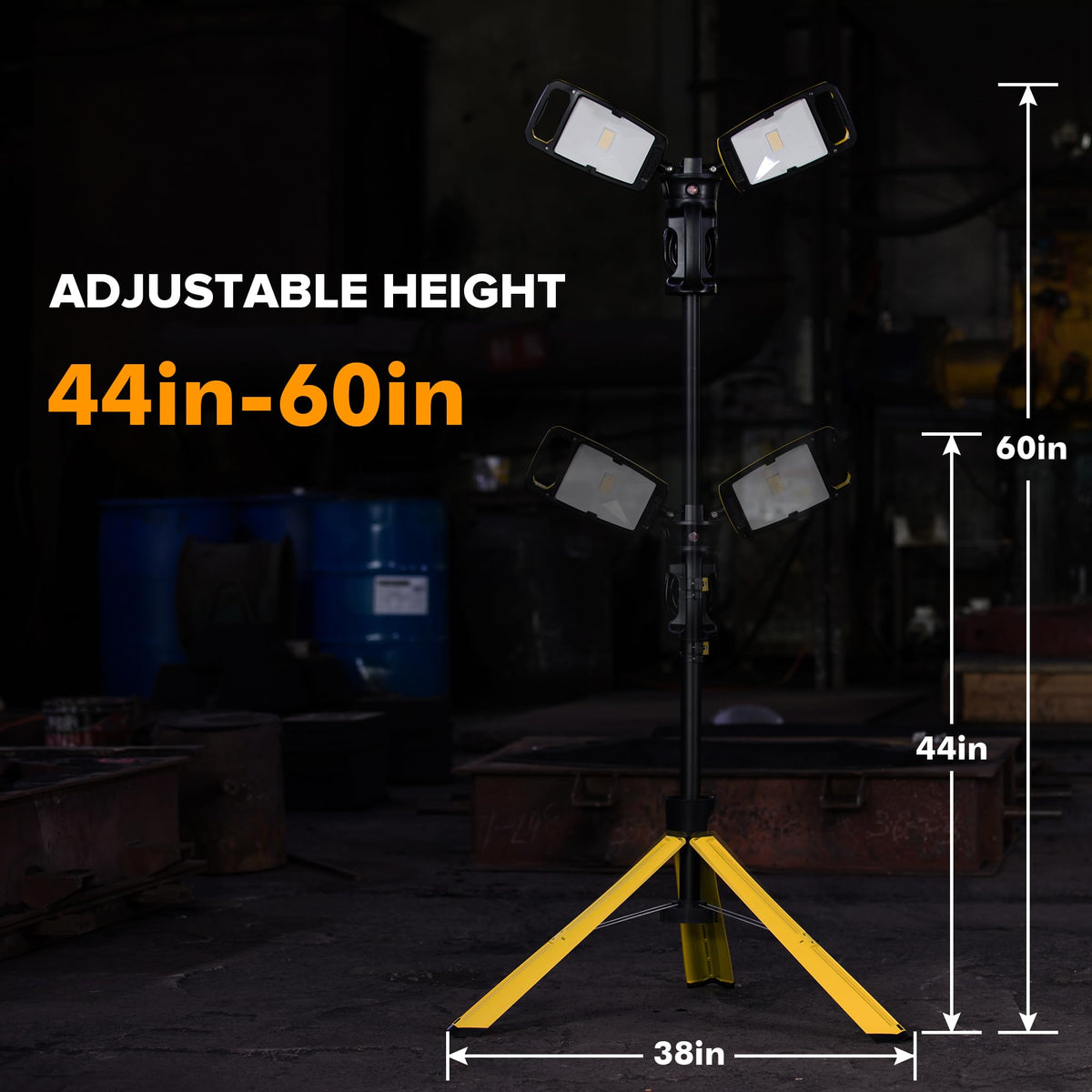 1000 Lumen LED Magnetic Light and 10000 Lumen Work Light with Stand F68110