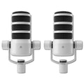 White Cardioid Dynamic Broadcast Microphone Pair J166039