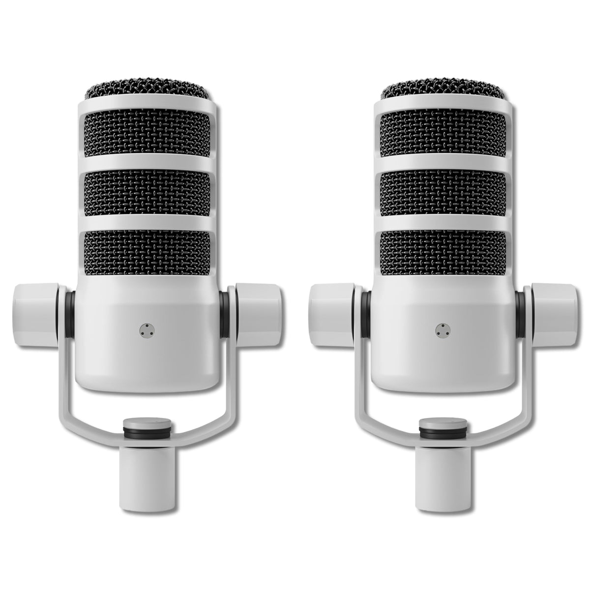 White Cardioid Dynamic Broadcast Microphone Pair J166039