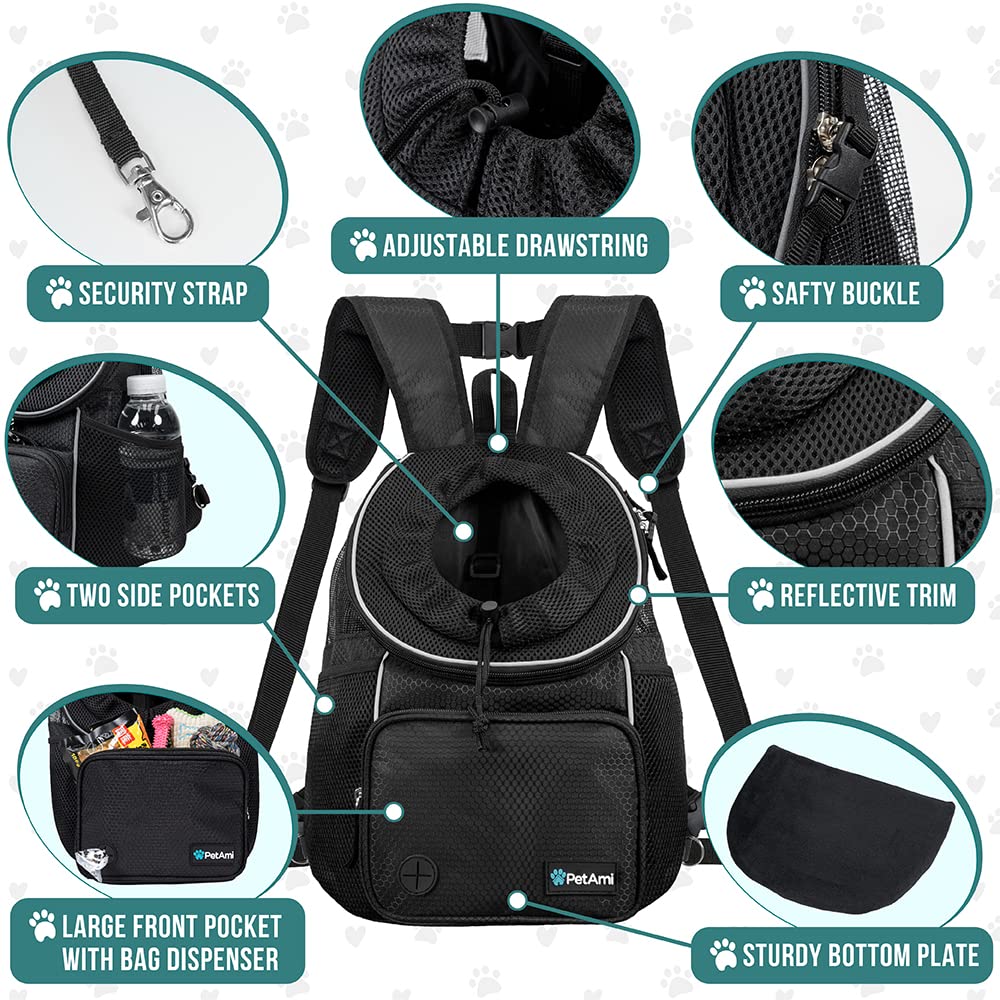 Adjustable Dog & Cat Carrier Backpack, Black T23354