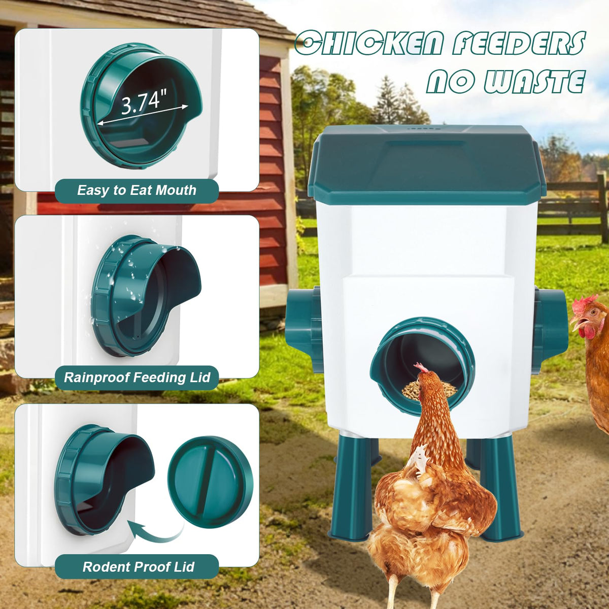Chicken Feeder and Waterer Set 3 Gallon N8897