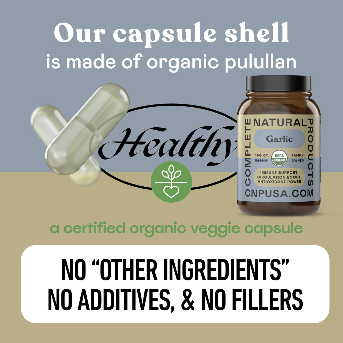 Organic Garlic Capsules 520mg D794