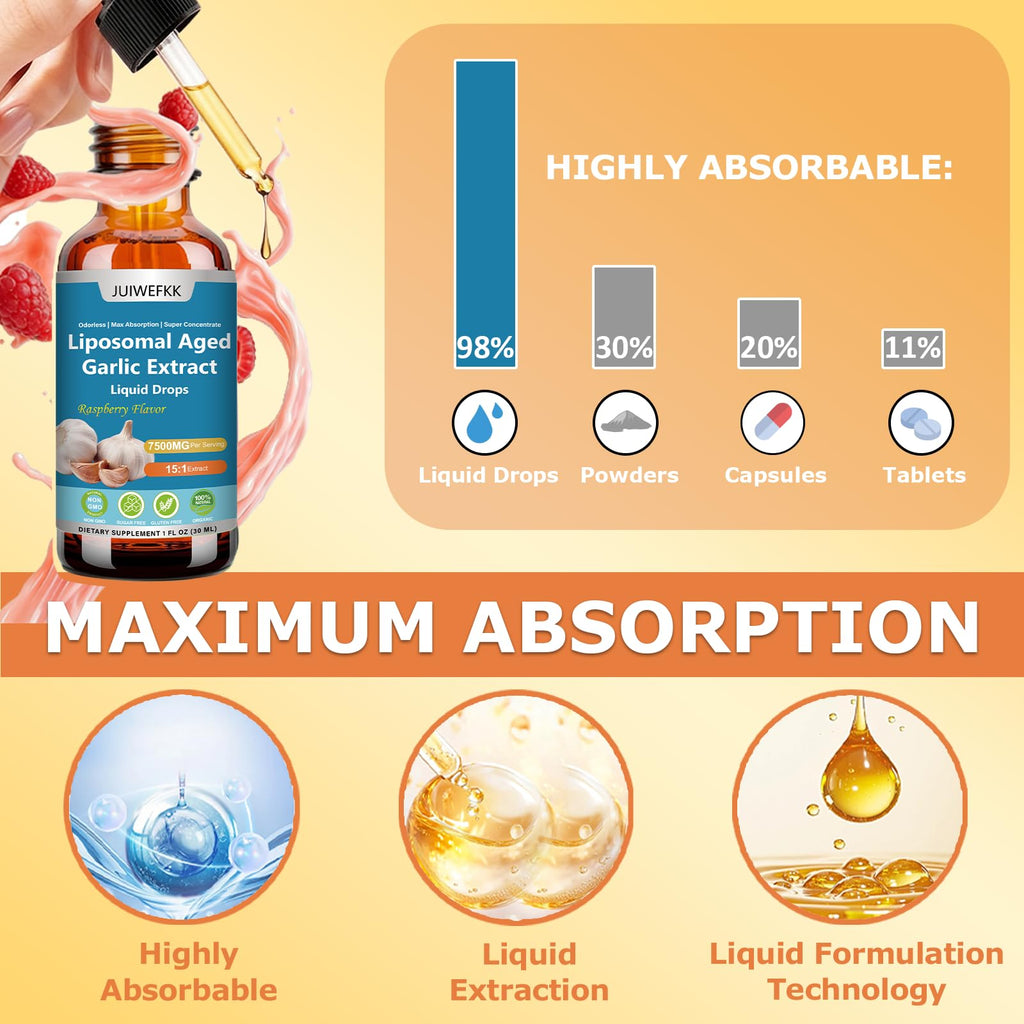 500mg Odorless Aged Garlic Extract Liquid Drop B1634