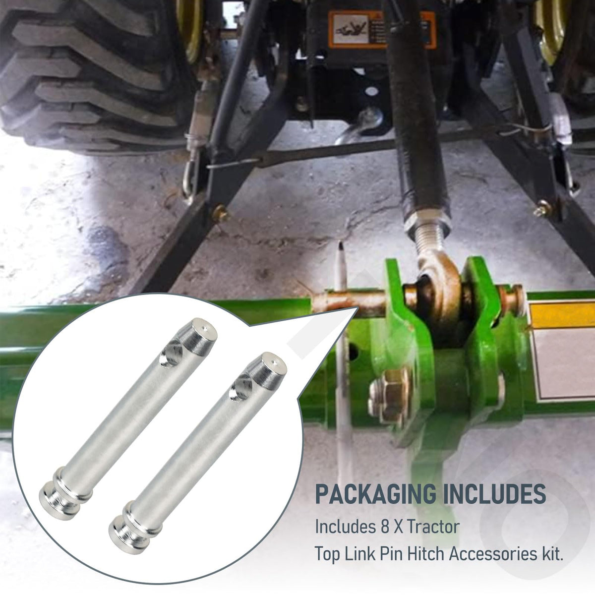 8 Pcs 3/4 in. Hitch Pin Accessories for Category 1 Tractors B5891