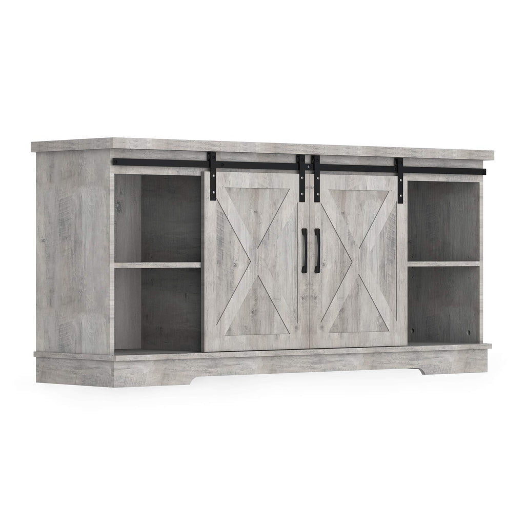 65 Inch Oak TV Stand with Storage Cabinet H4332