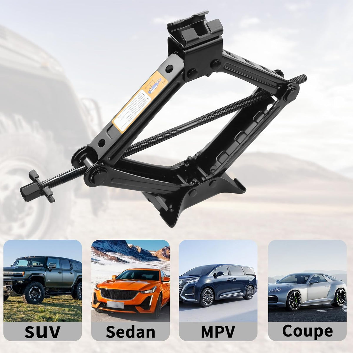 2 Ton Scissor Jack Kit with Lug Wrench D780388