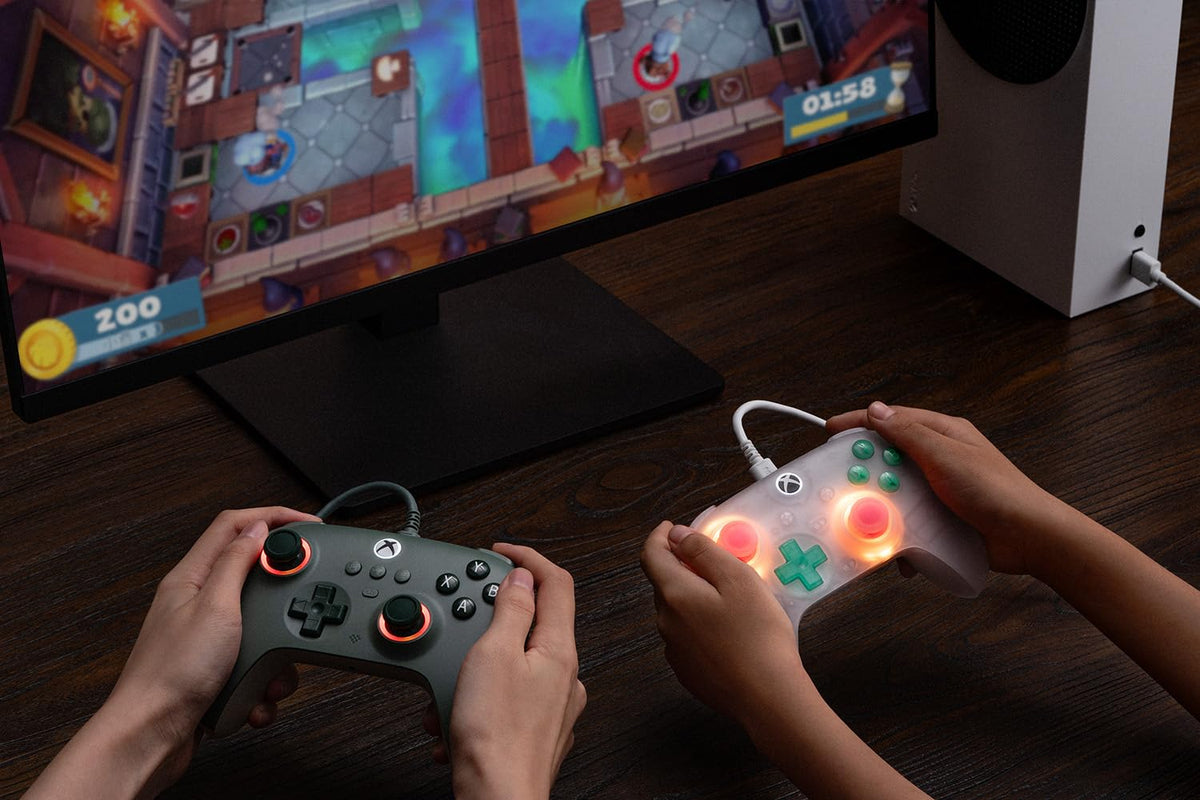 Wired Controller with RGB Lighting, Hall Effect Joysticks and Triggers, Translucent Pink G9574