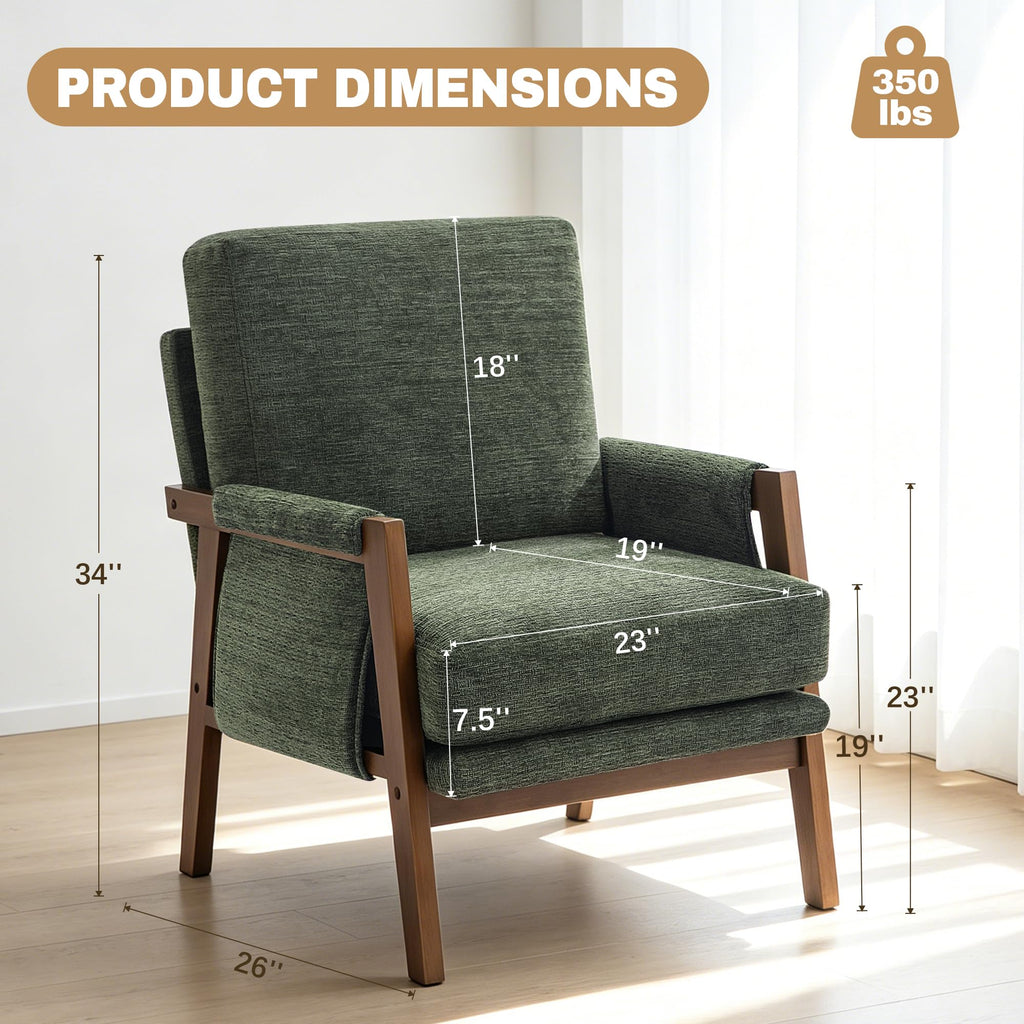Green Accent Chairs Set of 2 Upholstered Fabric D76143