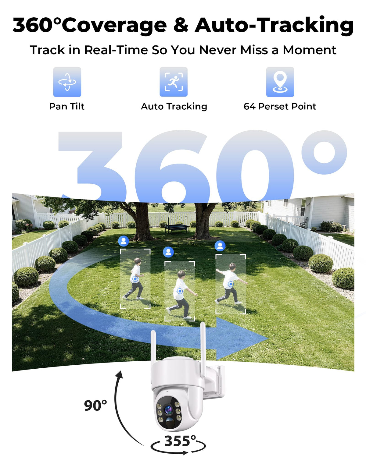 4MP Solar Powered Wireless Security Camera System with Color Night Vision N747