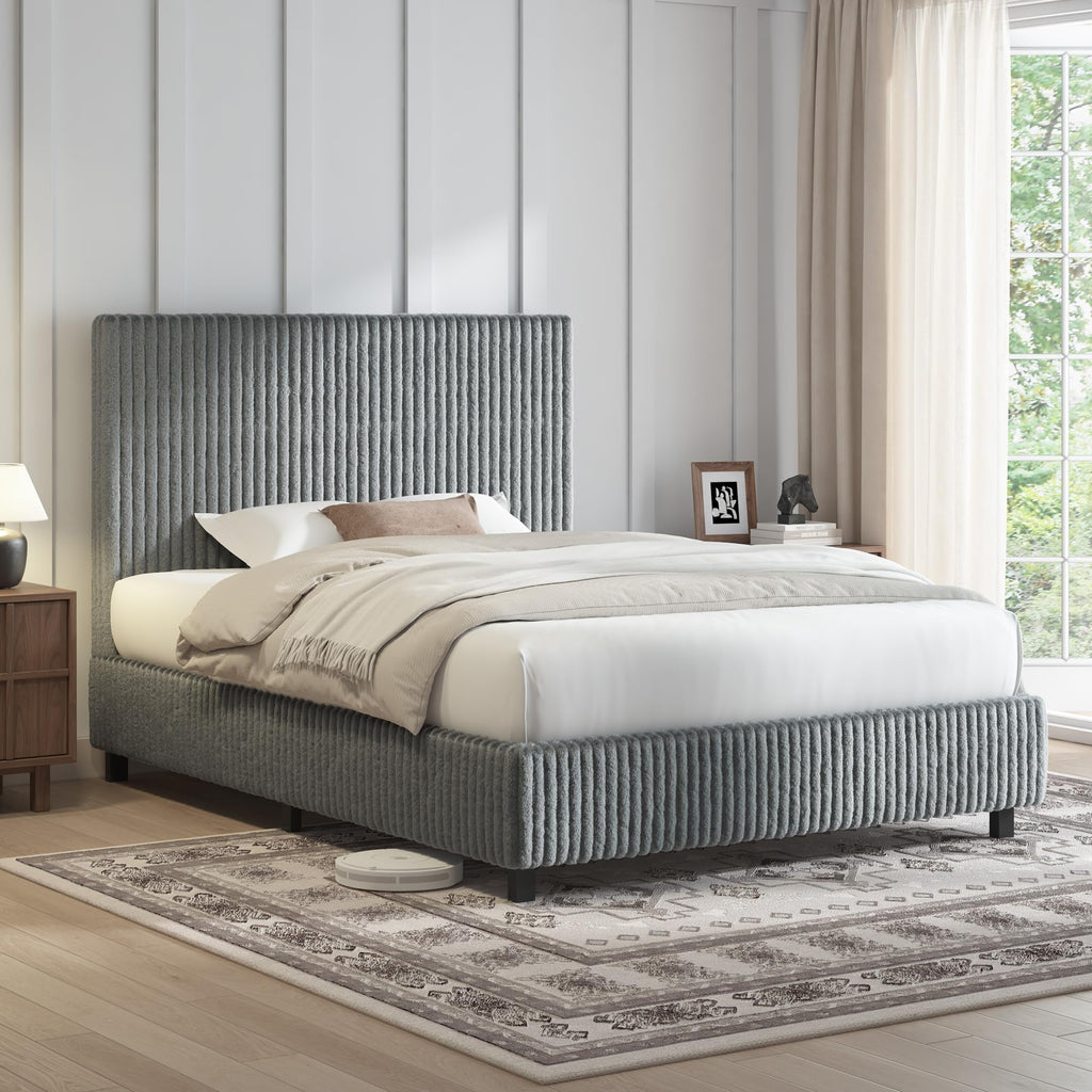 Upholstered Bed Frame with Headboard O41699