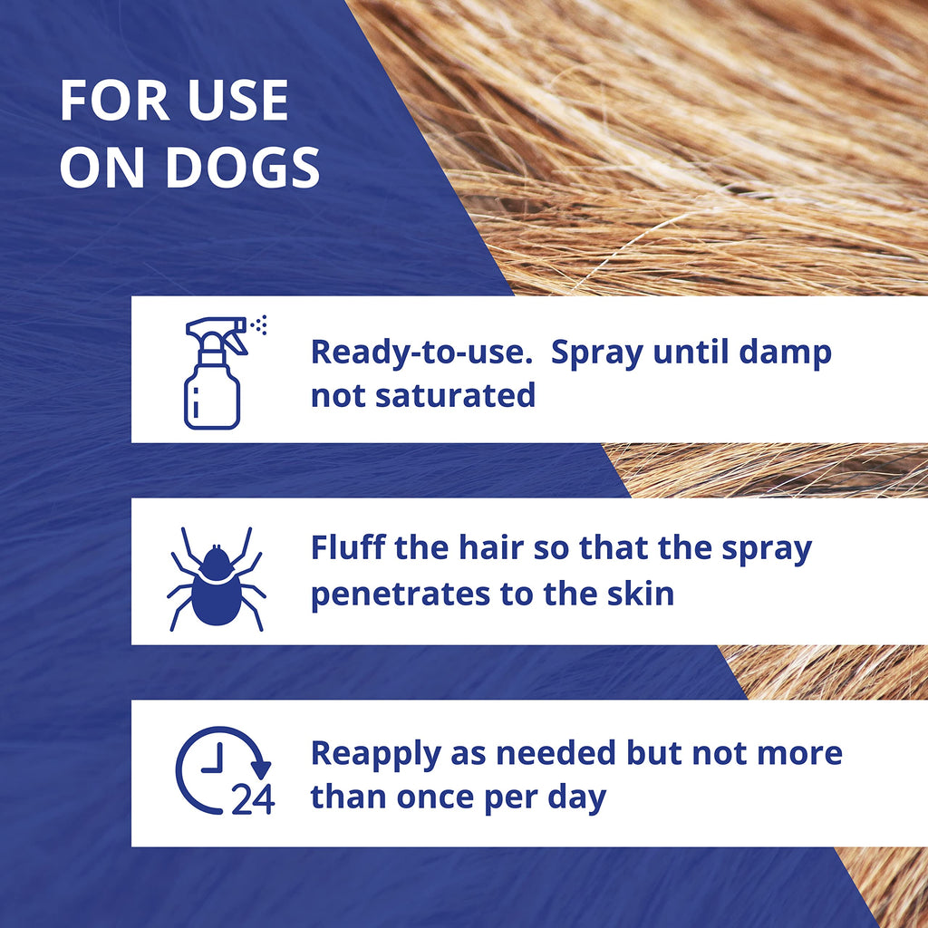 Water-Based Flea & Tick Spray for Dogs, 40 fl oz S28618