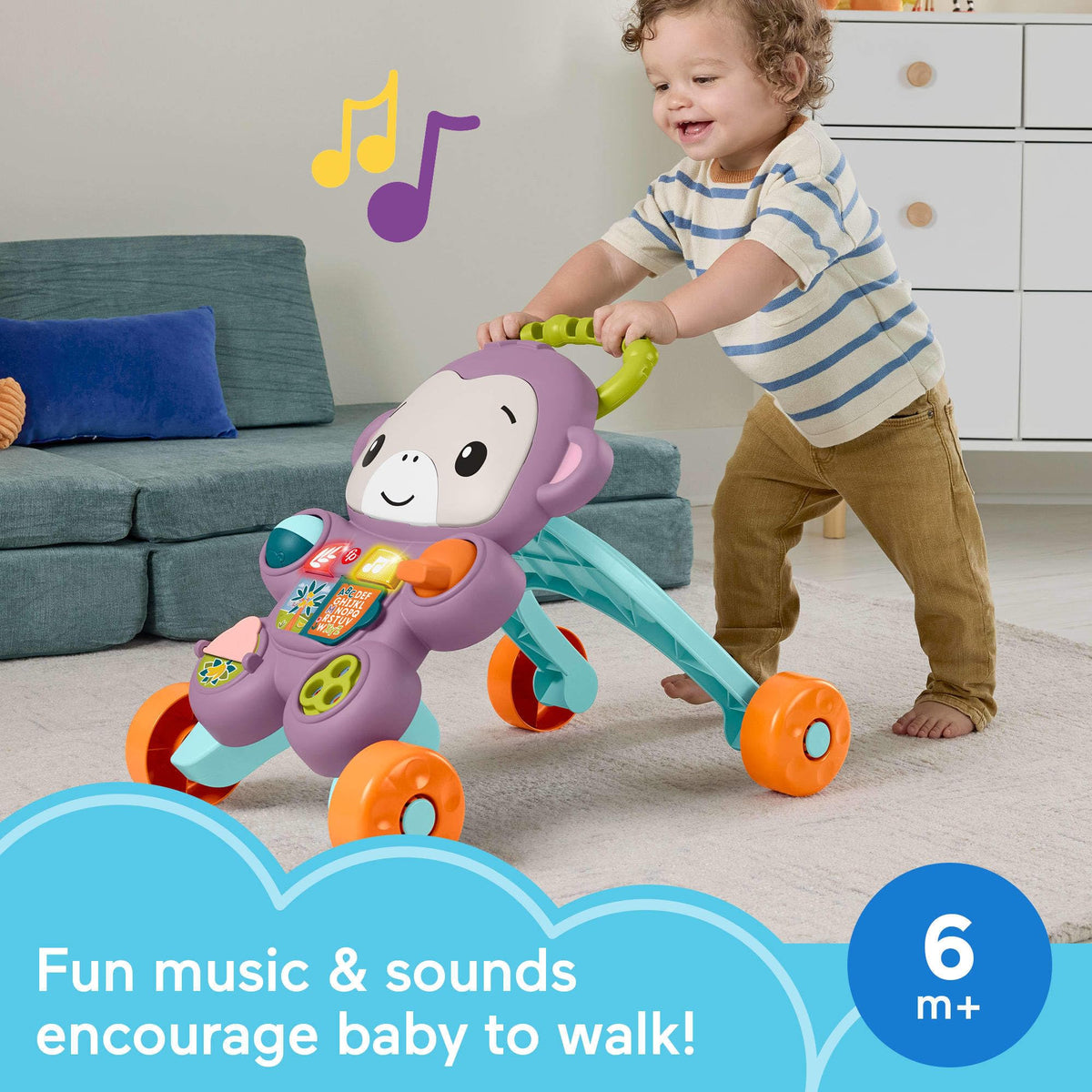 Purple Monkey Baby Walker with Music Lights & Activities M935