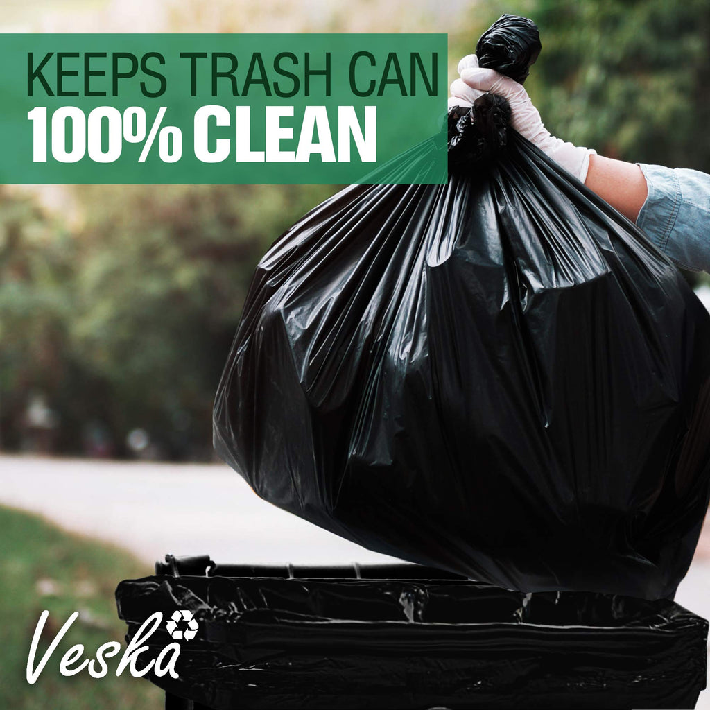 55 Gallon Heavy Duty Black Trash Bags 50 Count F609