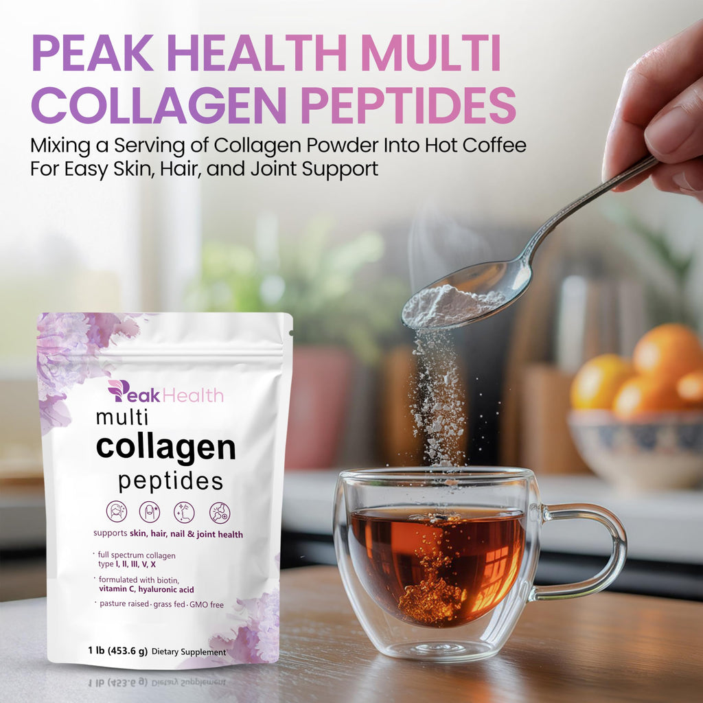 Multi Collagen Peptides Powder 1lb Types I II III V X G998