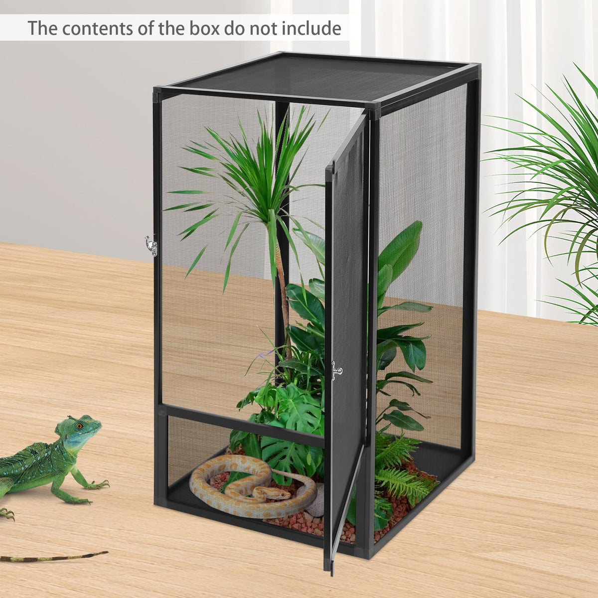 Terrarium Enclosure with Mesh Top and Locking Latch B9362