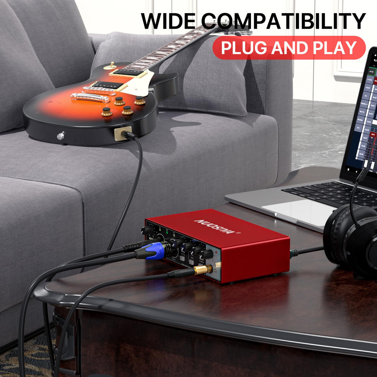 Red USB Audio Interface with 48V Phantom Power G13433