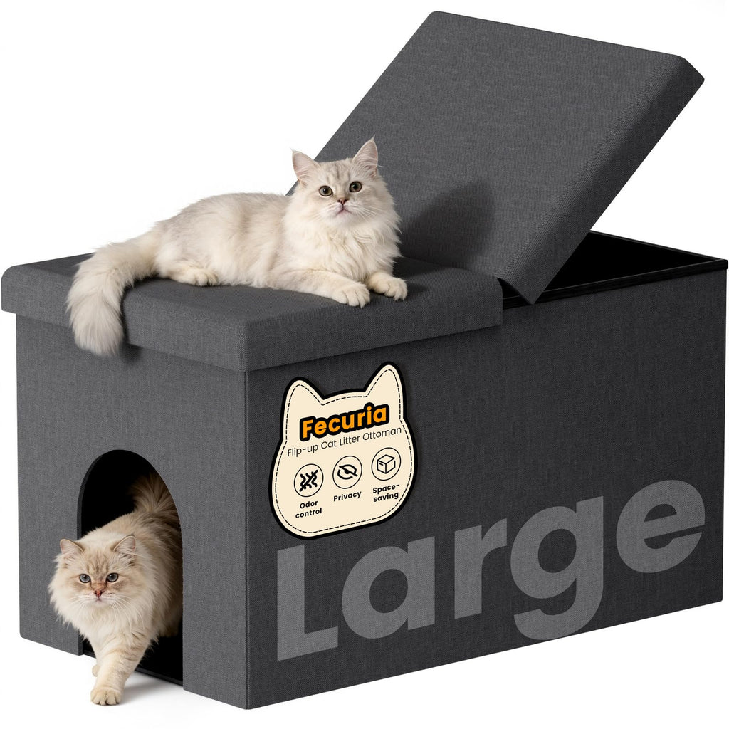 Dark Grey Cat Litter Box Enclosure I421039