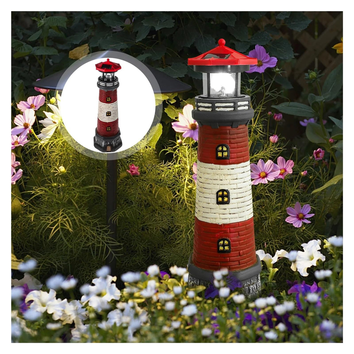 Solar Powered Lighthouse C40829
