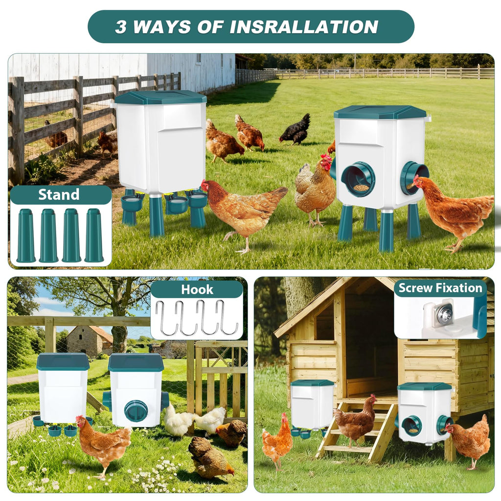 Chicken Feeder and Waterer Set 3 Gallon N8897