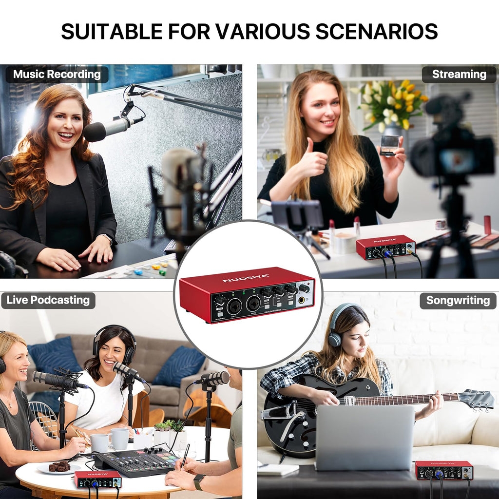 Red USB Audio Interface with 48V Phantom Power G13433