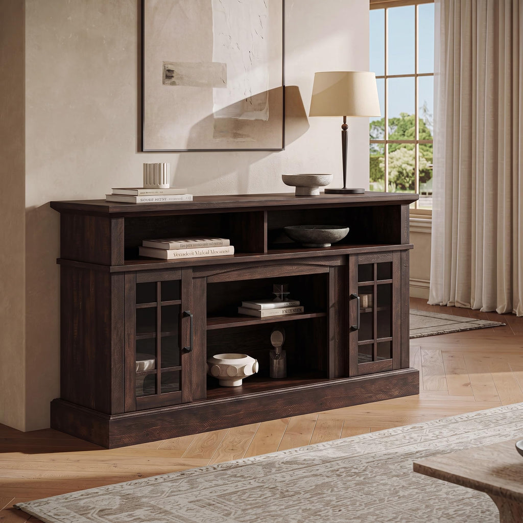 58" Espresso TV Stand & Media Entertainment Center C34257