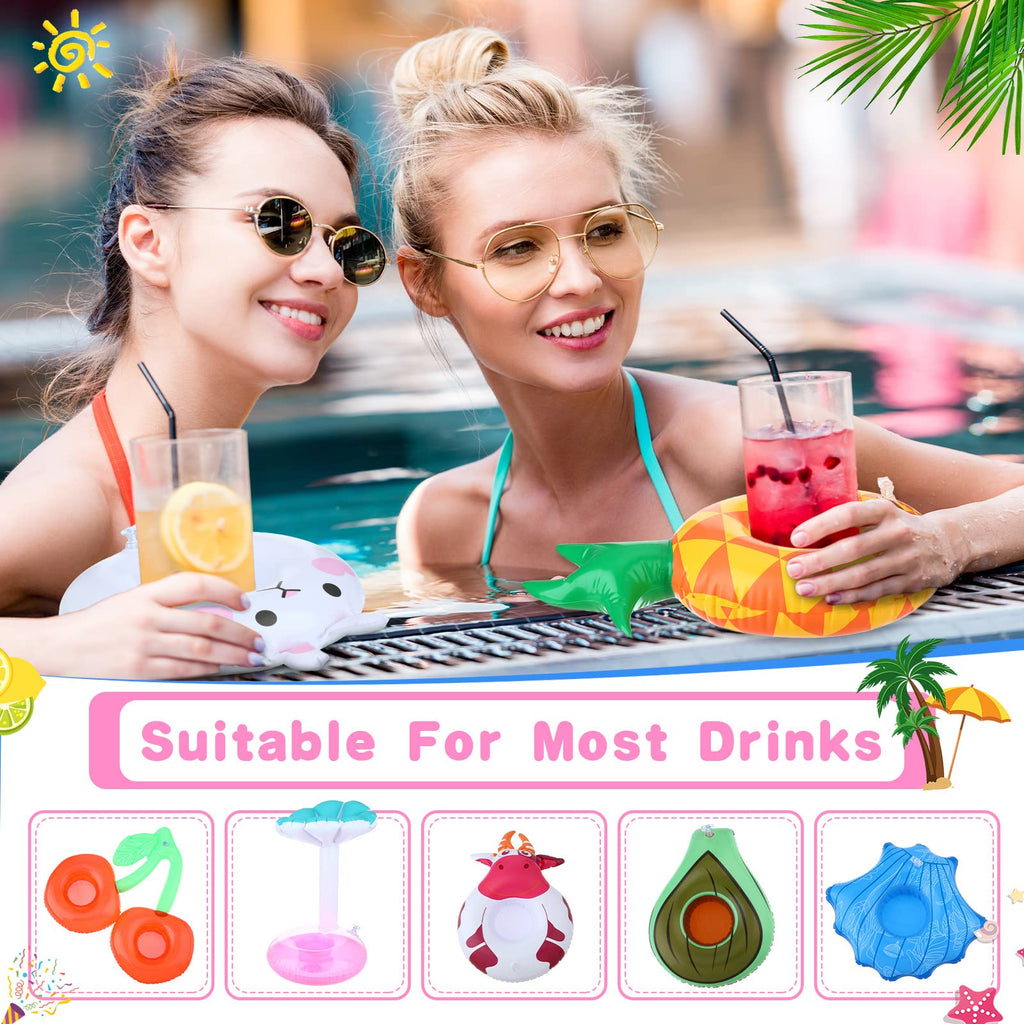 102 Pcs Inflatable Drink Holders with Air Pump J38537