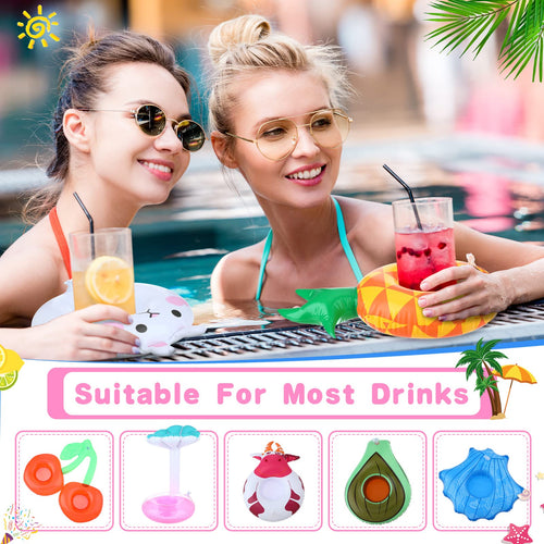 102 Pcs Inflatable Drink Holders with Air Pump J38537