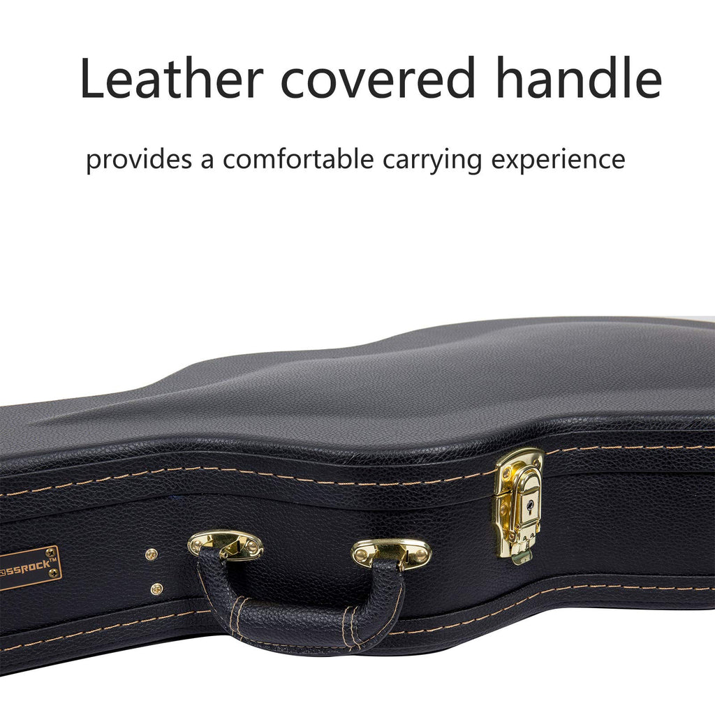 Black Wooden Case for 16" Archtop Hollow Body Jazz Electric Guitars E760