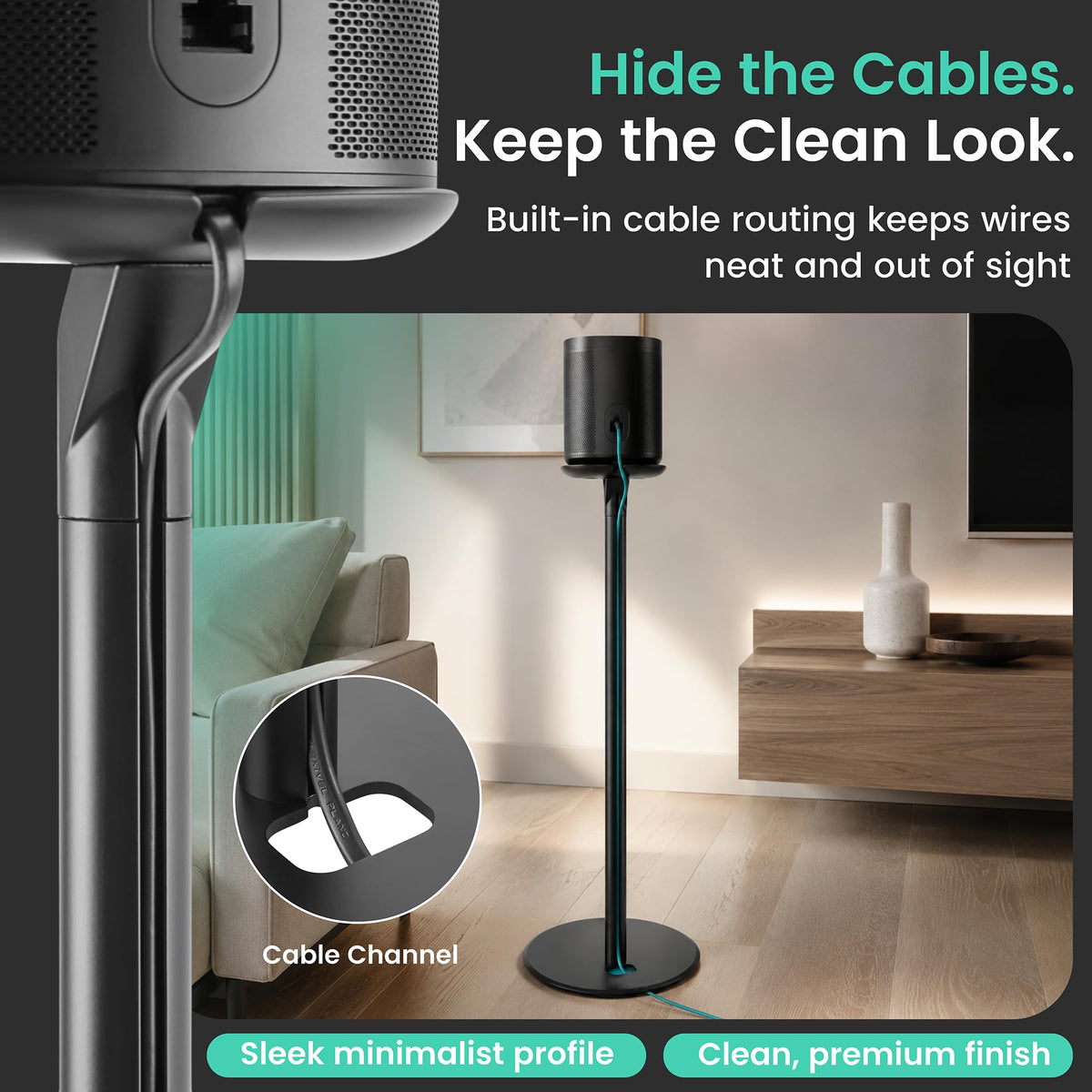 Black 2 Pack Speaker Stands P775