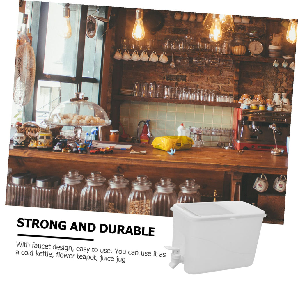 White PP Water Jug with Faucet E3555