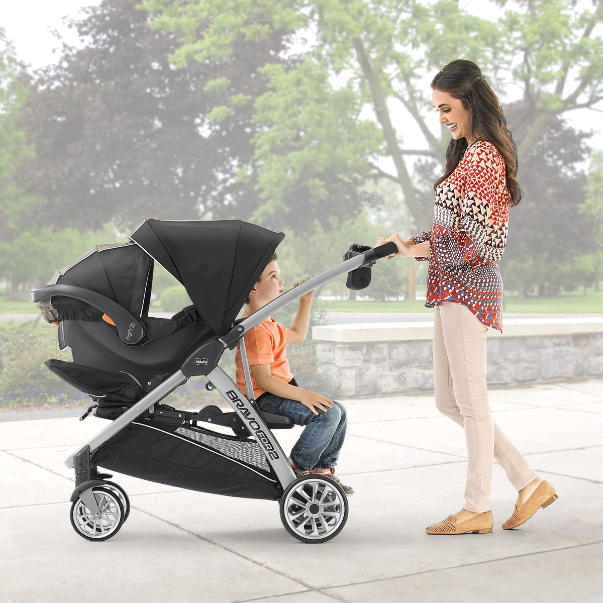 Double Stroller with Child & Parent Tray I230888