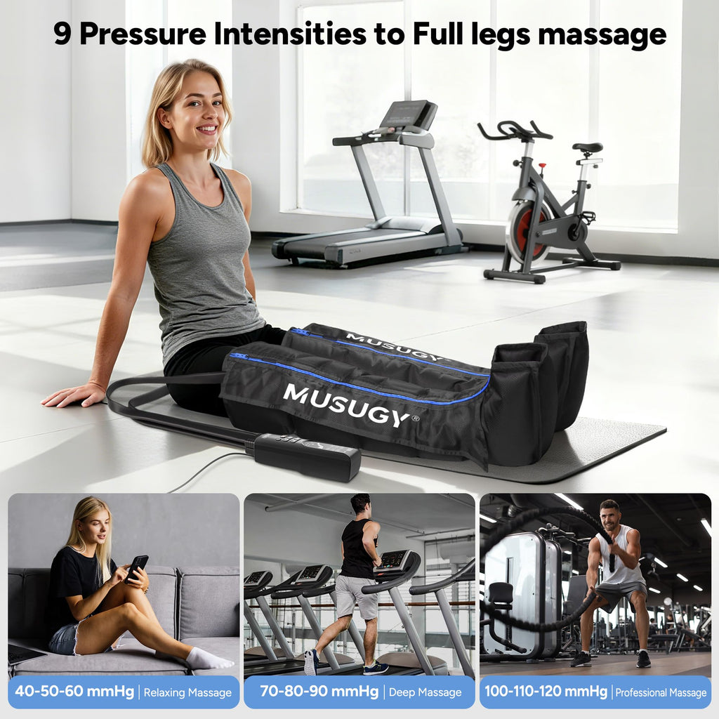 Leg Compression Massager with 9 Intensity, 6 Modes, 3 Timers X426991