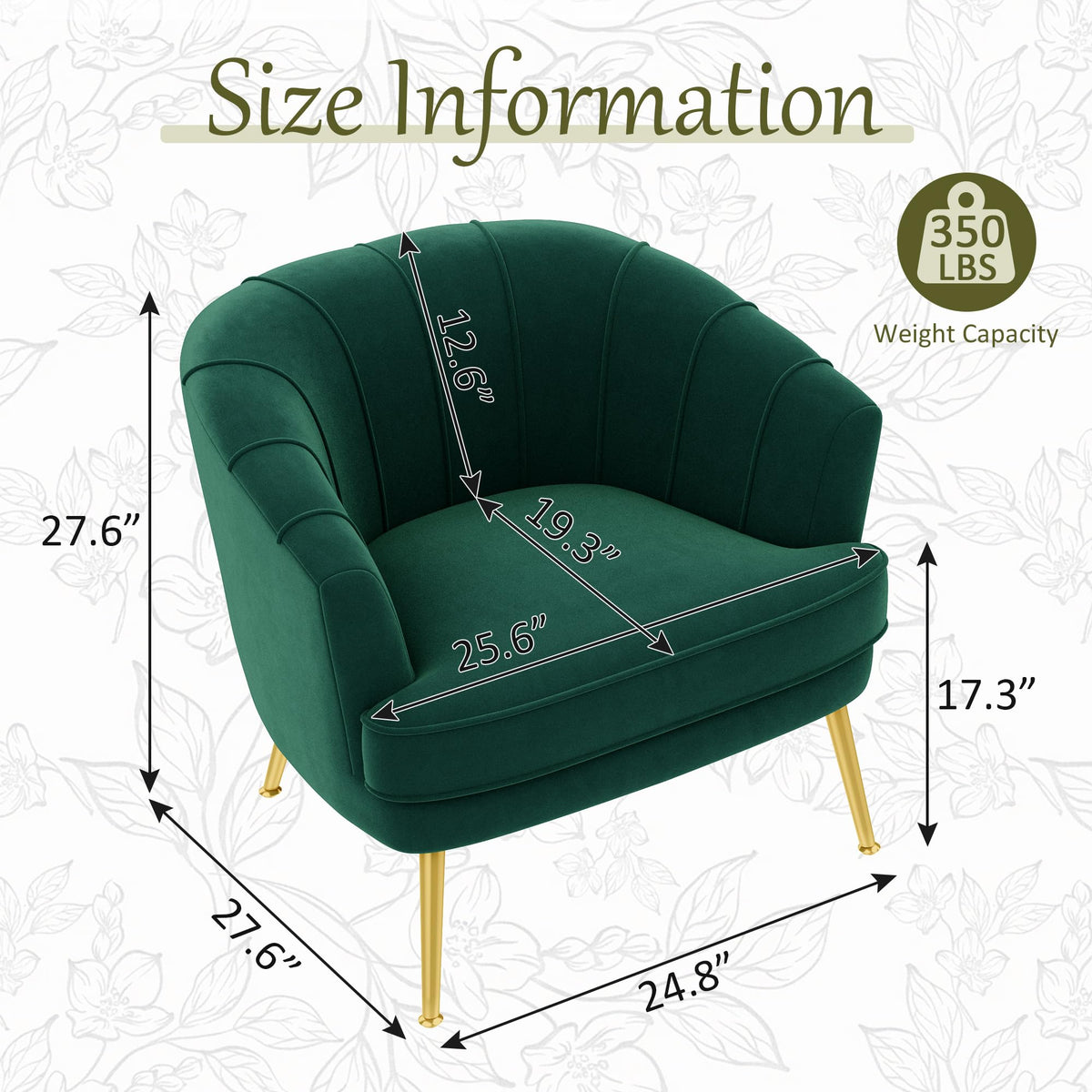 Velvet Accent Chair I623