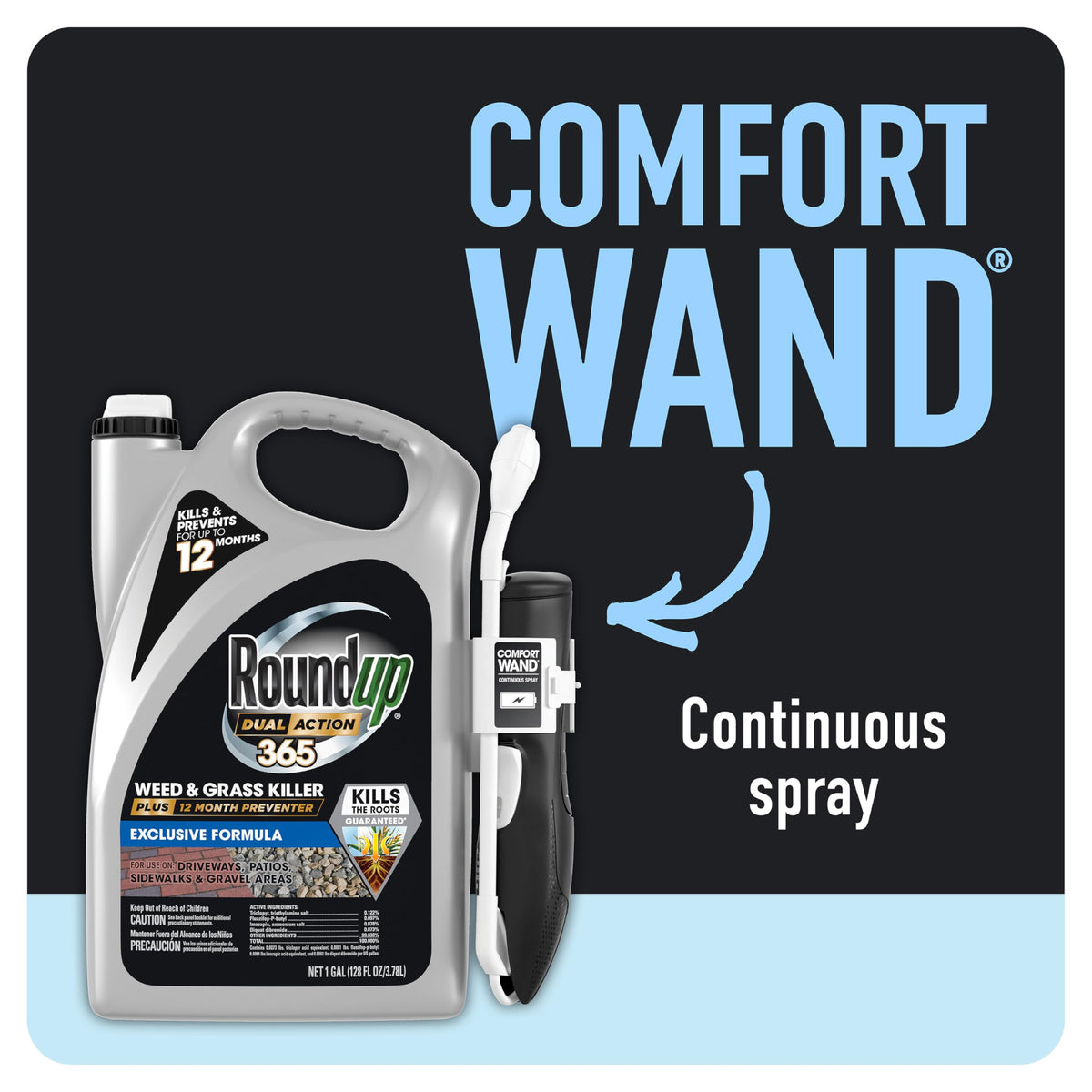 Weed & Grass Killer Plus 12 Month Preventer, 1 gal., Wand (Pack of 4) V70034