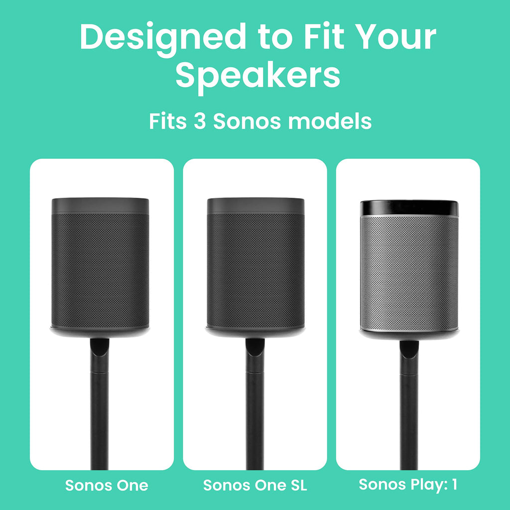 Black 2 Pack Speaker Stands P775